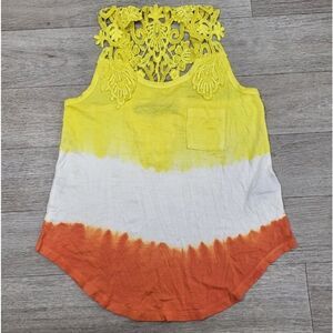 Gypsy 05 Girls Tie-Dyed Crochet Tank Top